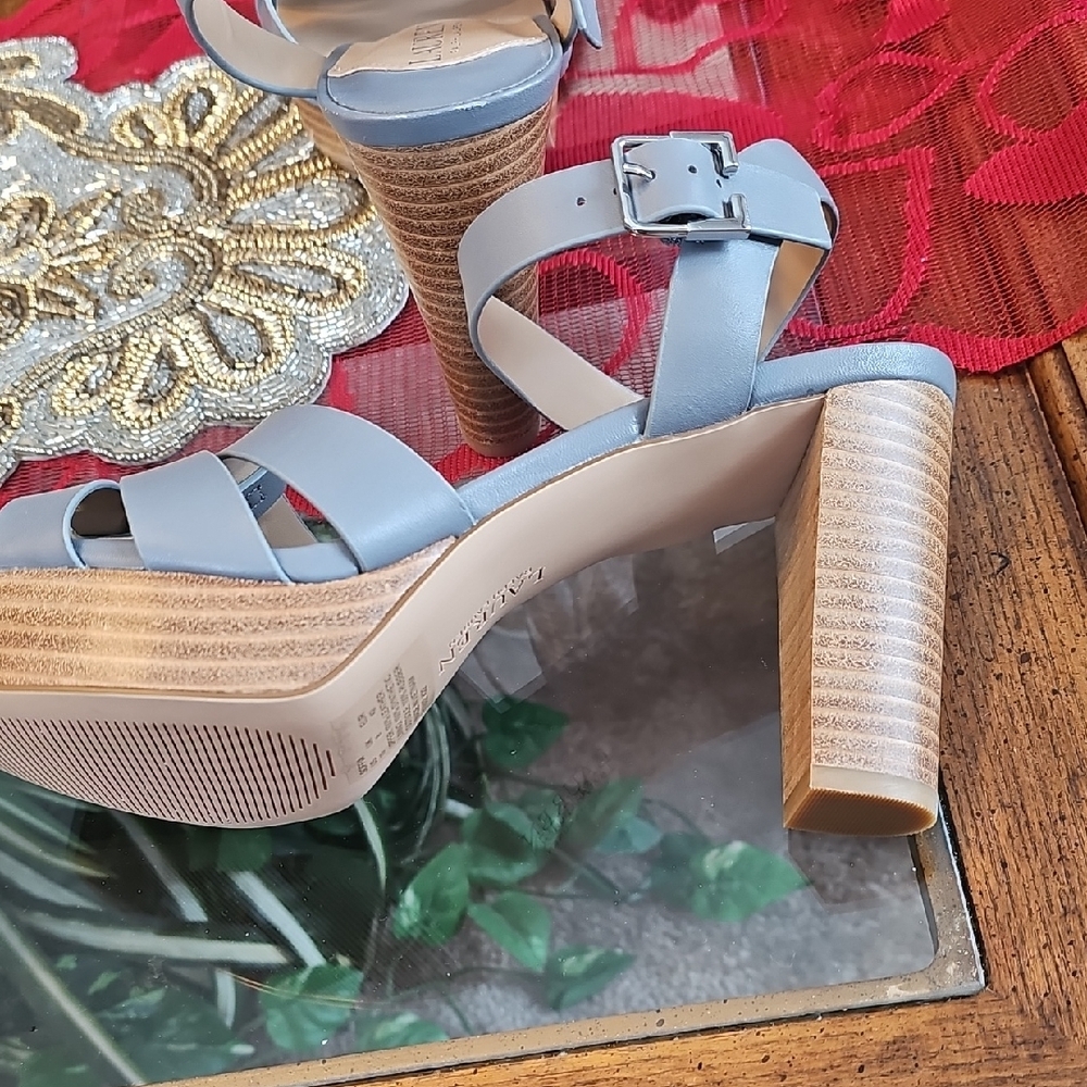 Lauren Ralph Lauren Gray Strappy Block Heels - Picture 7 of 12